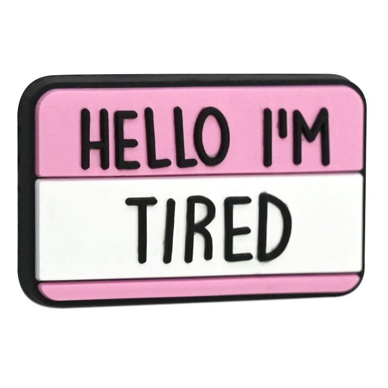 Wholesale Random 100pcs Colored phrase English through-hole Focal Beads