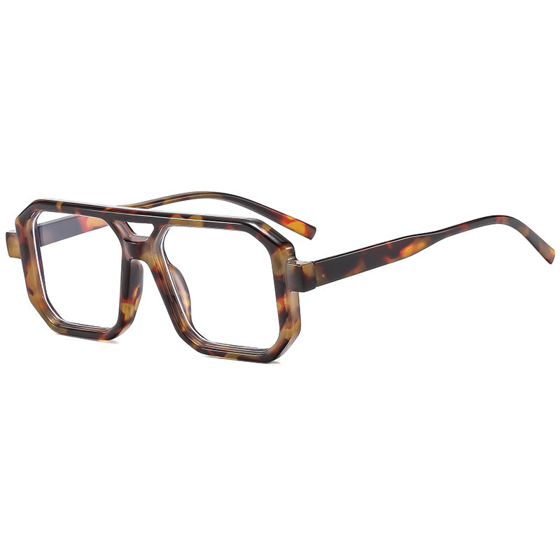 Wholesale Retro Pilot Double Beam Large Frame Sunglasses