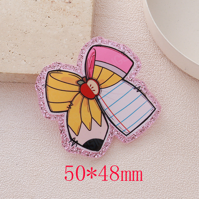 Wholesale 10pcs Cartoon Bow DIY Acrylic Flatback