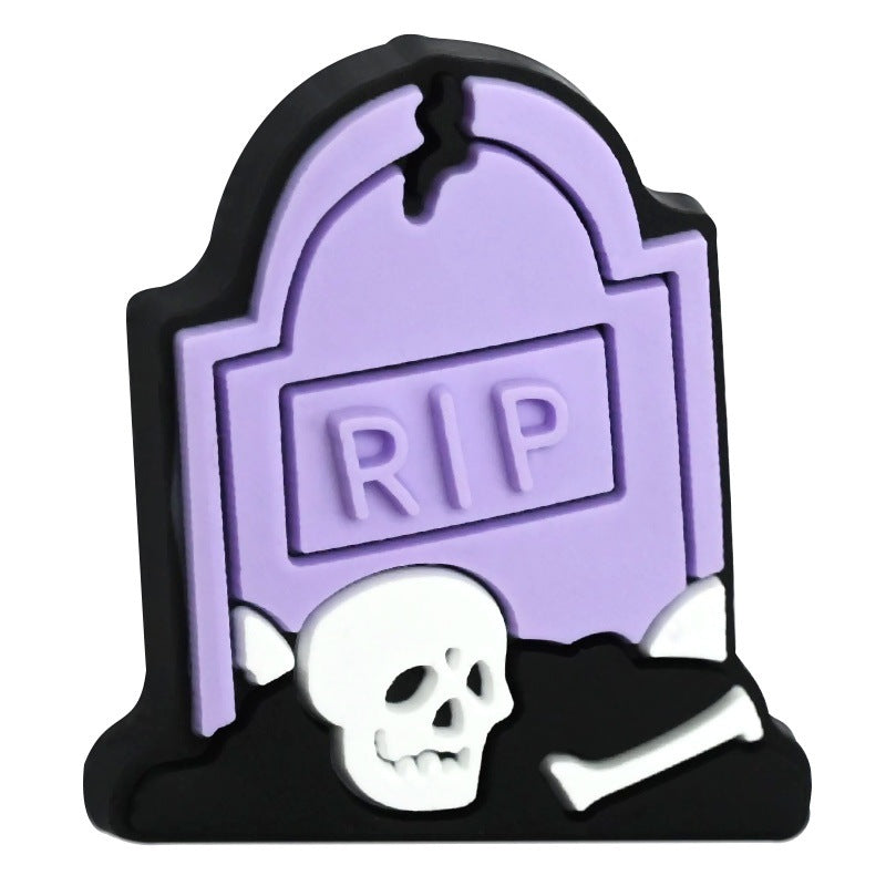 Wholesale Random 100pcs/pack  Cartoon Halloween Series PVC Soft Focal Beads