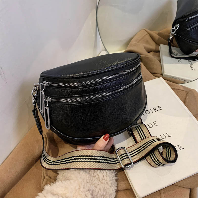 Wholesale PU Wide Shoulder Strap Waist Bag