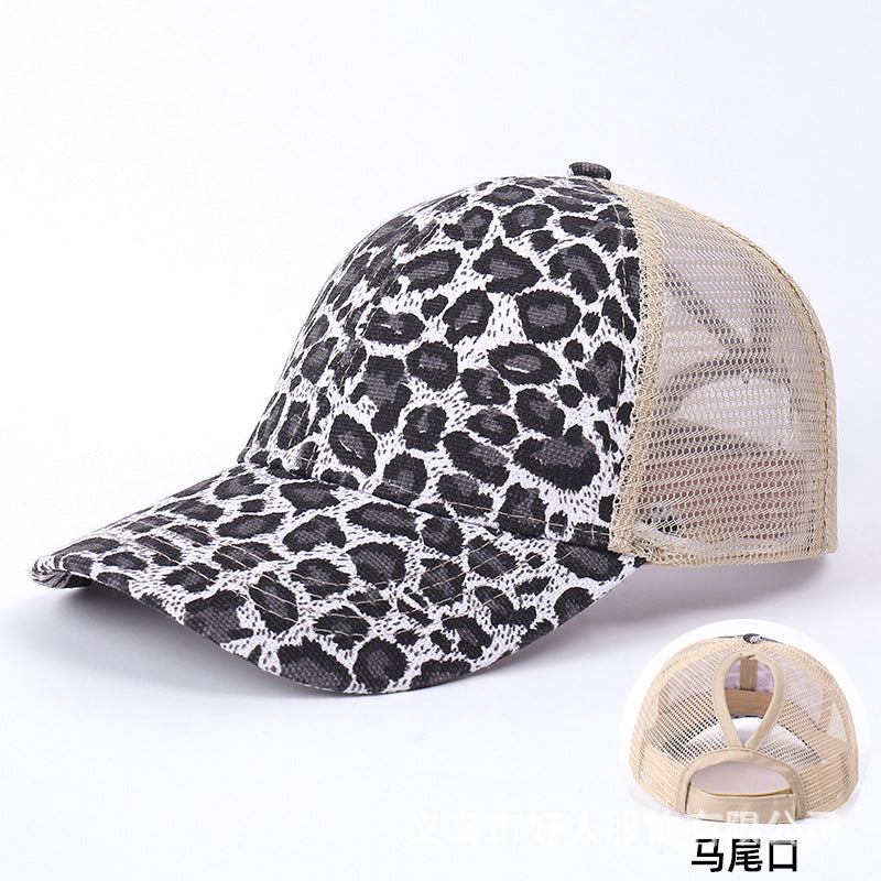Wholesale Breathable Mesh Leopard Zebra Visor Baseball Cap