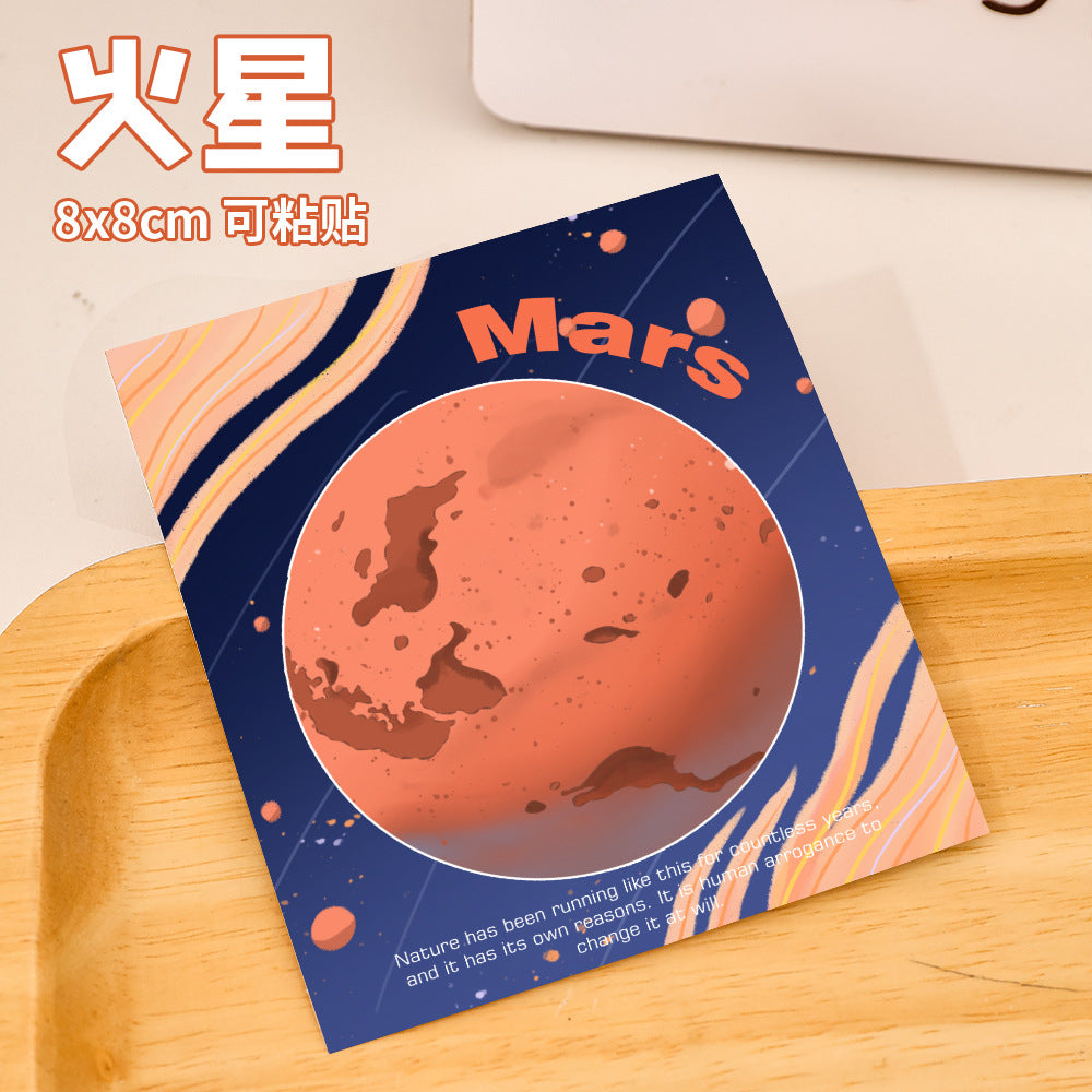 Wholesale Cute Planet Series Round Earth Moon Sticky Note