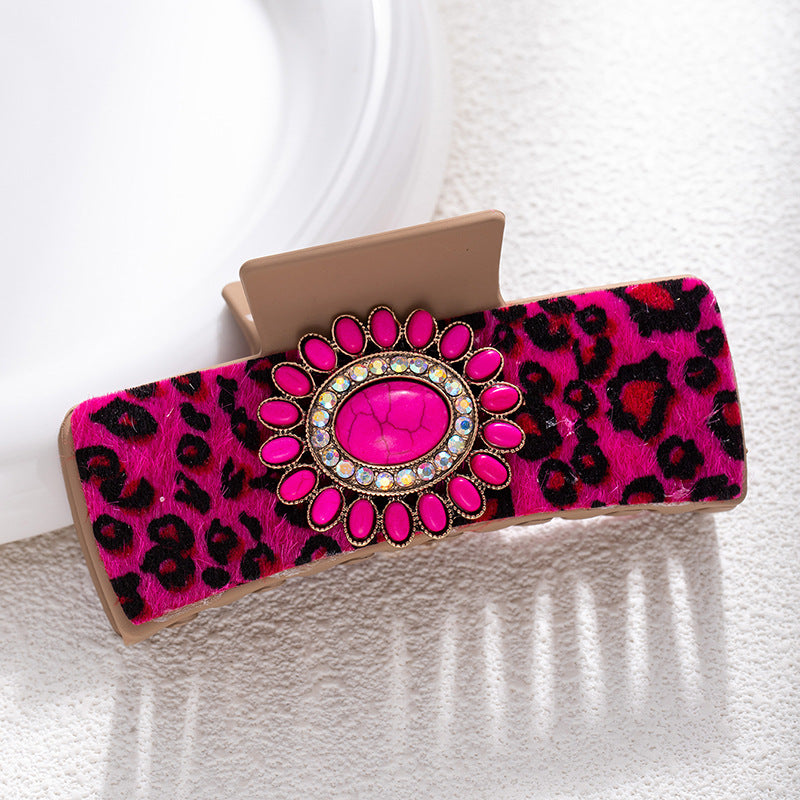 Wholesale Bohemian turquoise western style clip leather clip