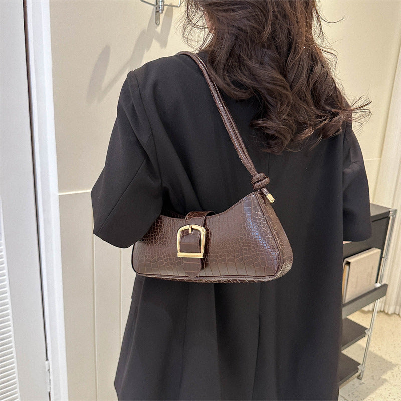 Wholesale Solid Color Armpit Bag Hand Baguette Bag
