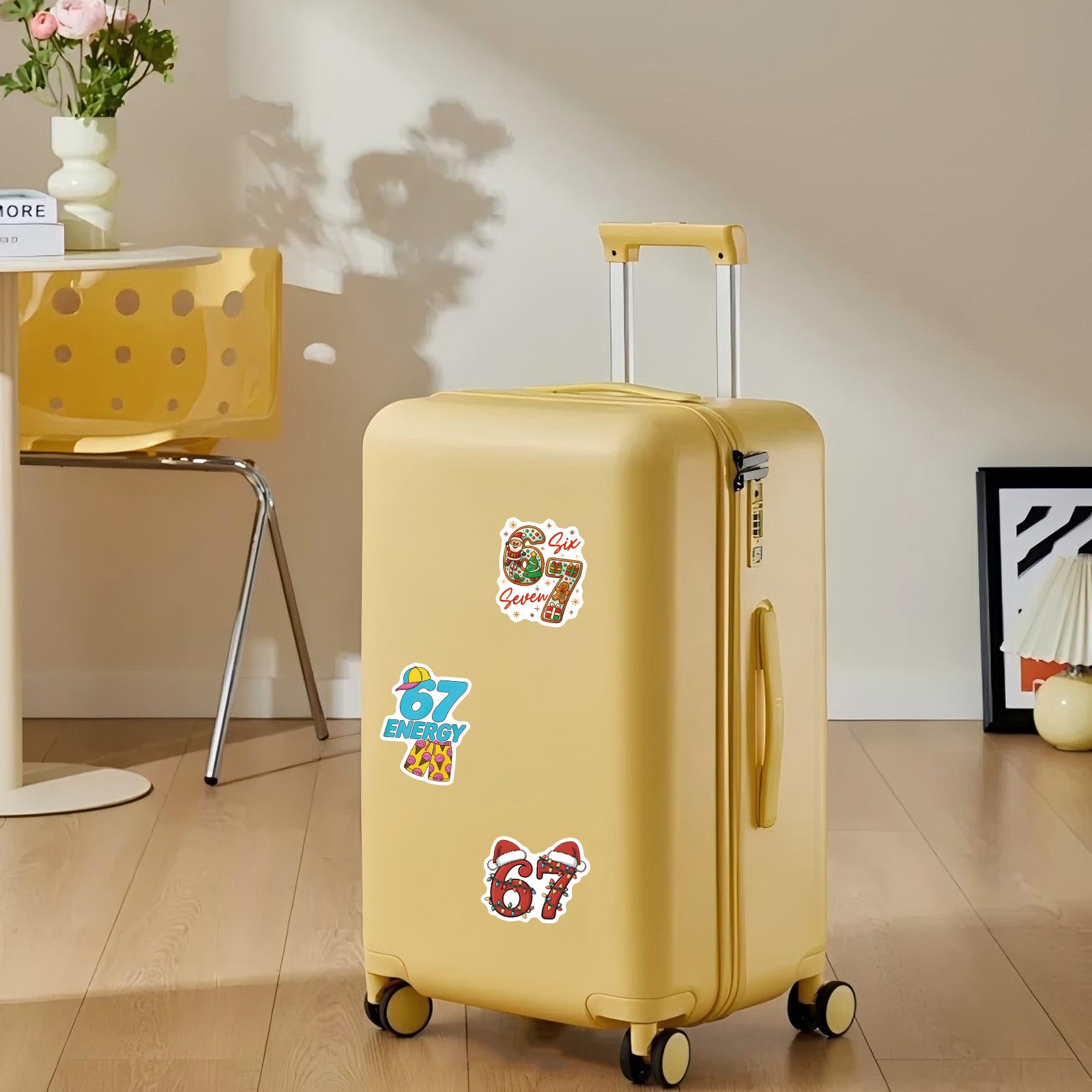 Wholesale 100 Cute Cartoon 67 Number Waterproof Vinyl Stickers