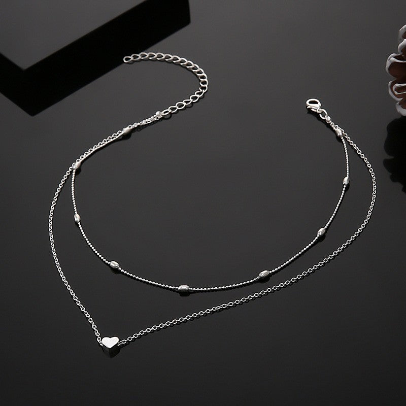 Wholesale Copper Heart Multi-layer Clavicle Necklace