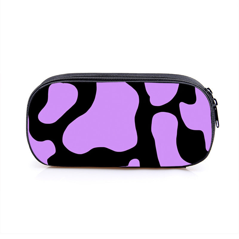 Wholesale Cow Pattern Series Simple Polyester Pencil Case