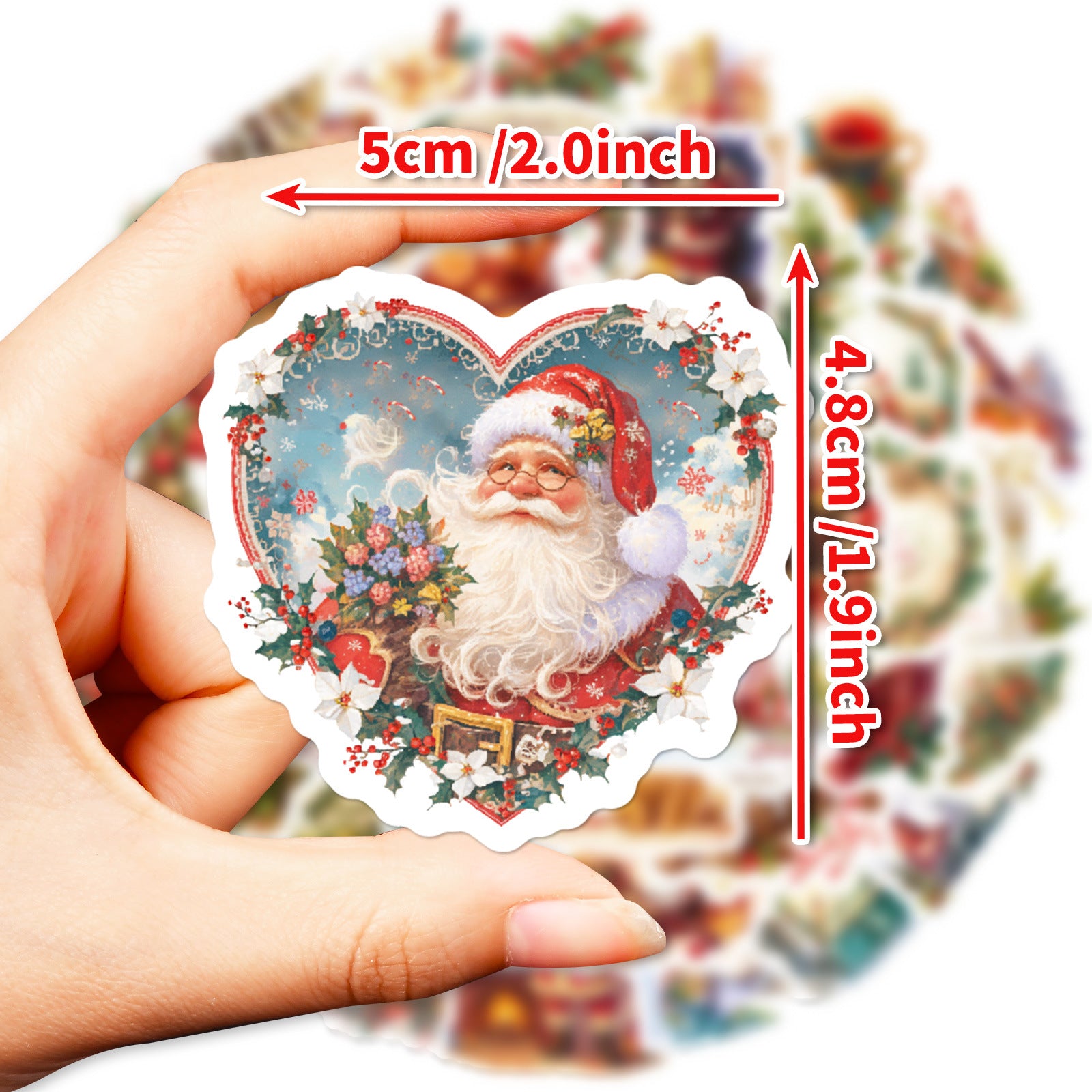 Wholesale 50PCS/PACK Christmas cartoon graffiti stickers warm candle DIY stickers