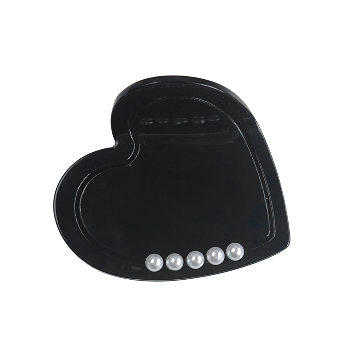 Wholesale Acrylic Diamond Studded Pearl Heart Hair Clips