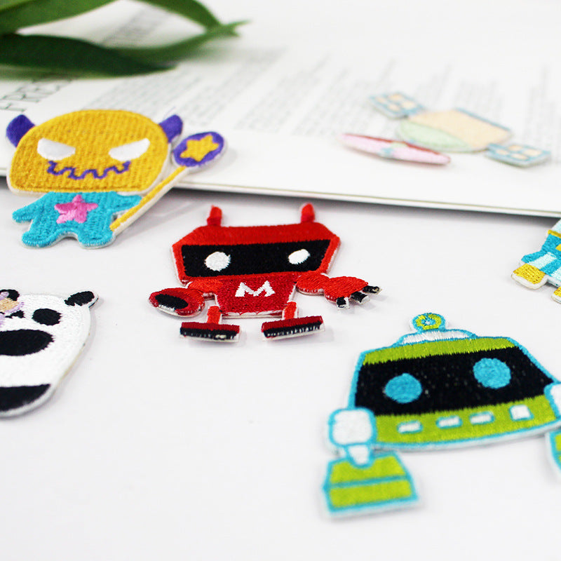 Wholesale Modern Astronaut Planet Embroidered Patch Self Adhesive Cloth Decorative Patch For Clothing Shoes And Bags Fashion Accessory