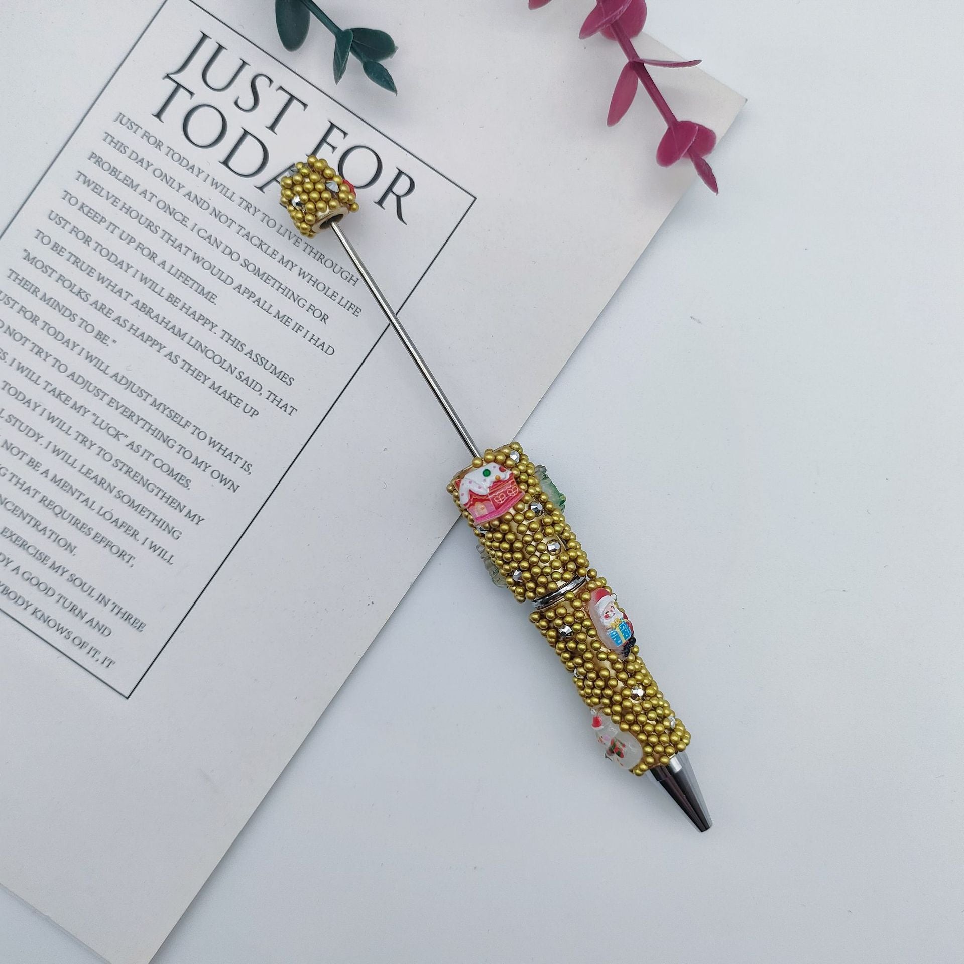 Wholesale Christmas millet beadable pens