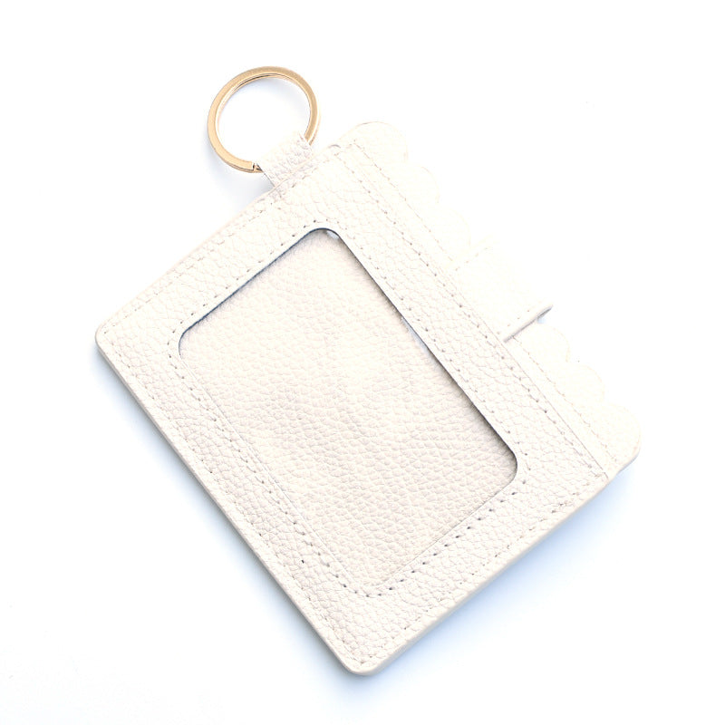 Wholesale Colored PU Leather Bank Card Bag, Fashionable and Creative Student Bus Card Holder Clip