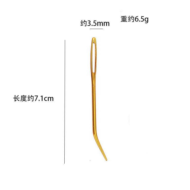 Wholesale 25pcs Household Pointed Hand Sewn Blunt Head Gold Tail Sewn Quilt Cross Stitch Sewing Needle