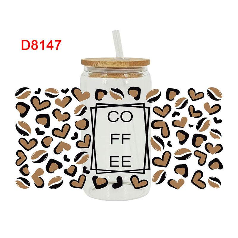 Wholesale Coffee Series  16oz Cup UV DTF Wraps