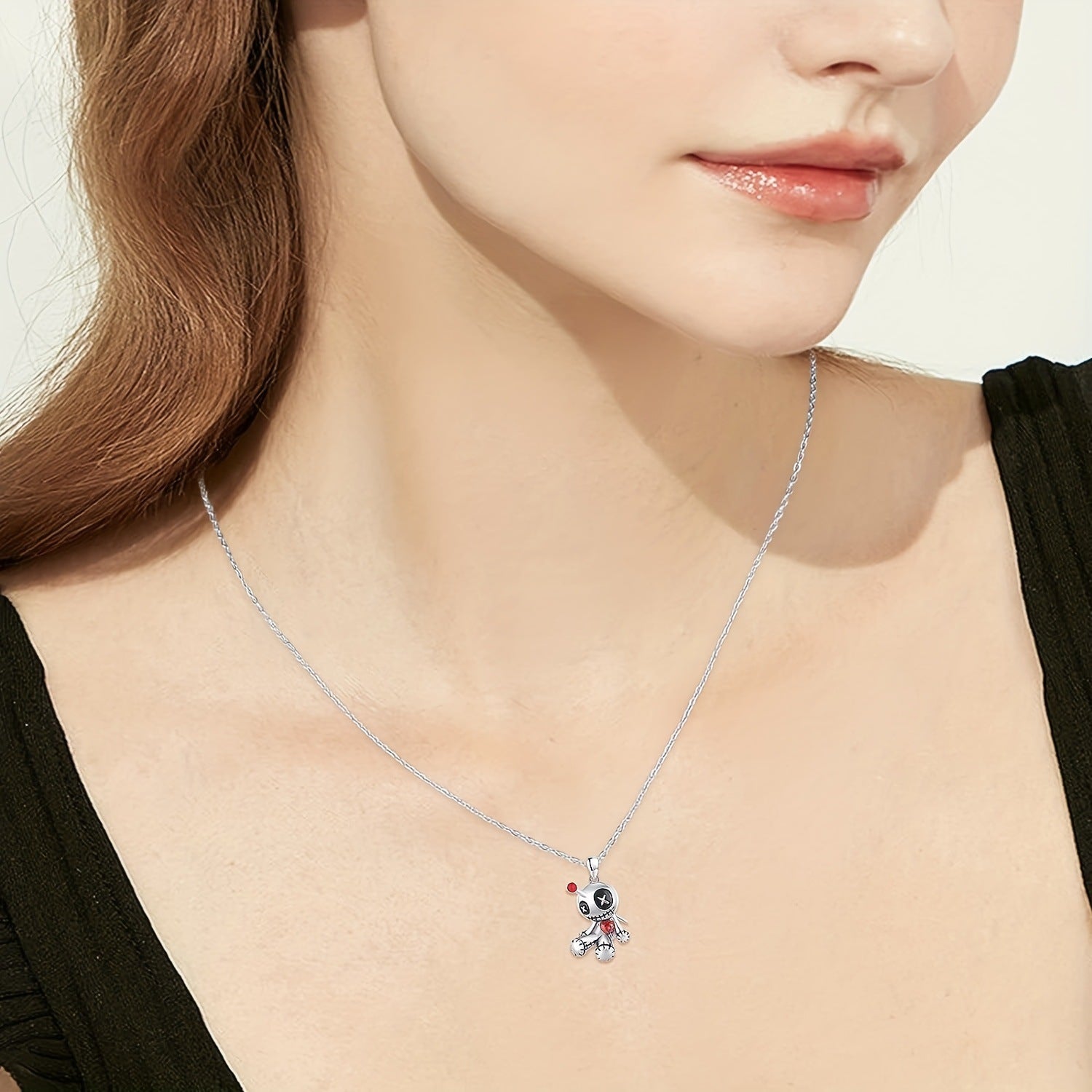 Wholesale Doll Necklace Design Creative Fun Punk Pendant Necklace