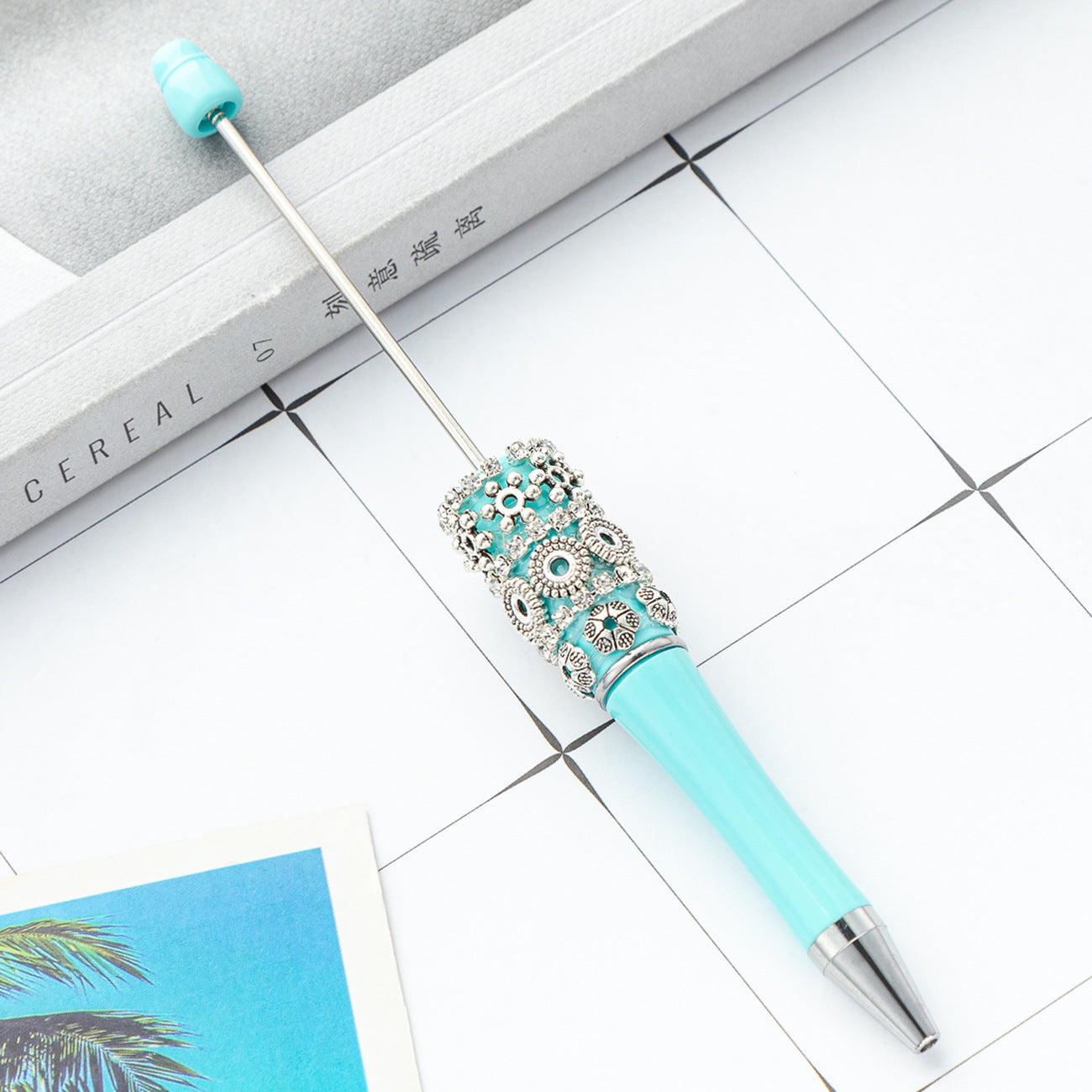 Wholesale Beadable Pen Bohemian Rhinestone Flower Patch DIY Pens