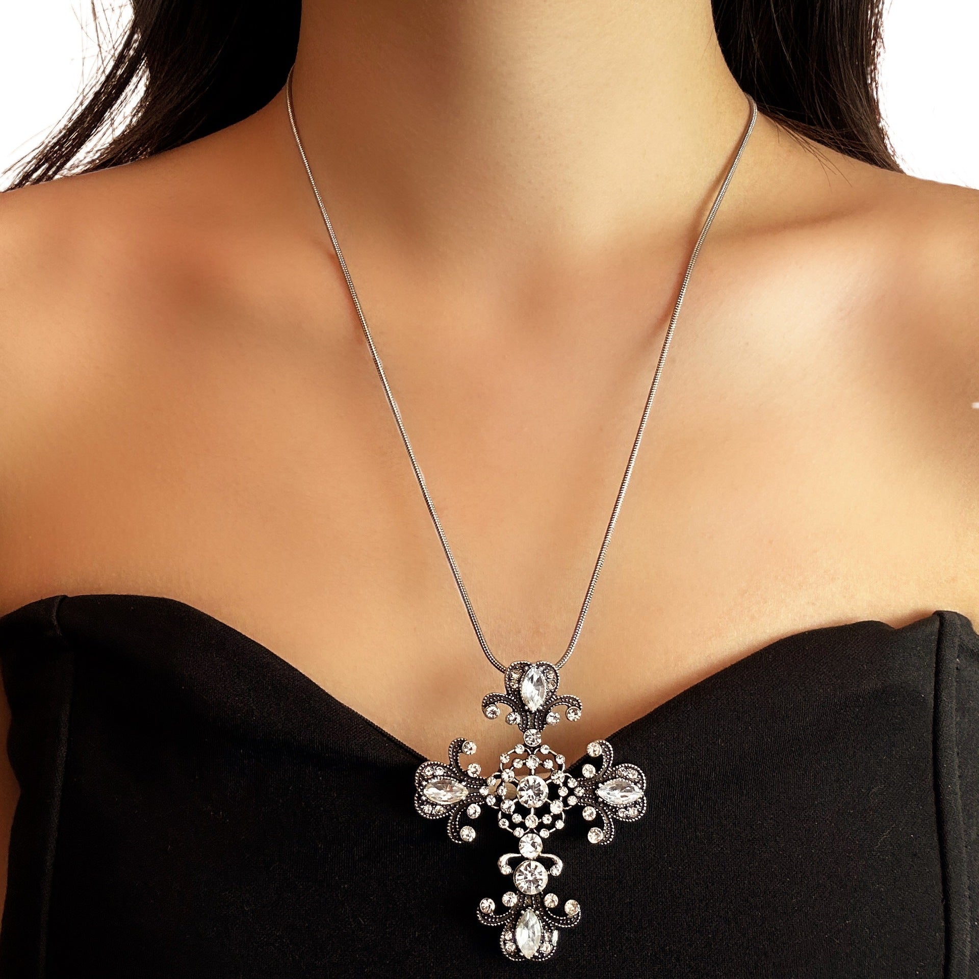 Wholesale Gothic-style cross multi-layer cross necklace