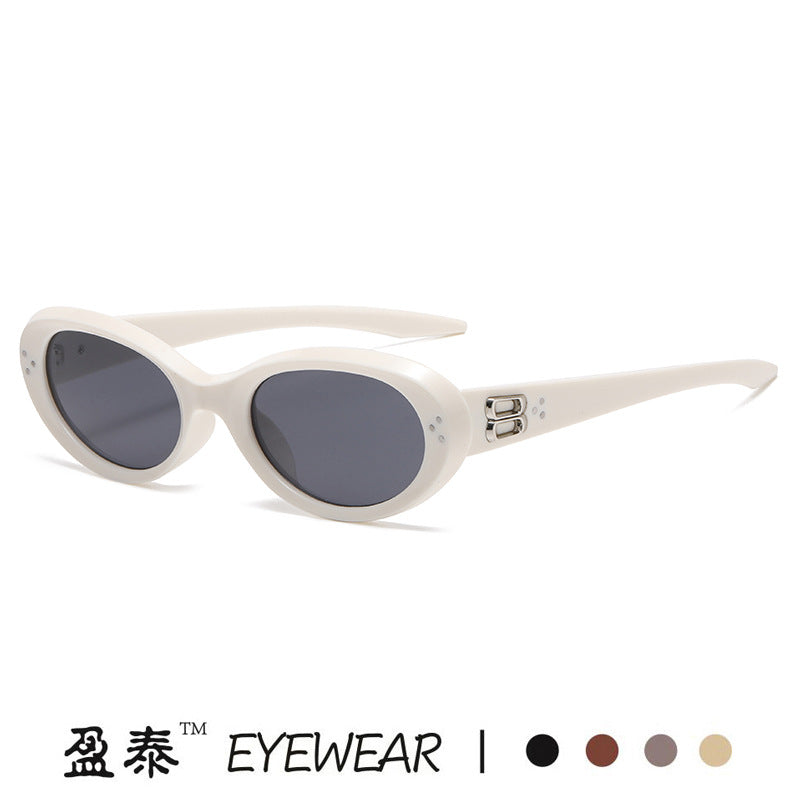 Wholesale Small oval frame sunglasses cat eye sunglasses