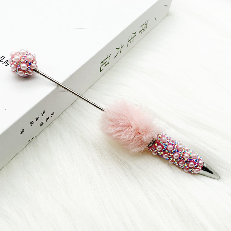 Wholesale wholesale beadable pens DIY pearl full diamond ball pen
