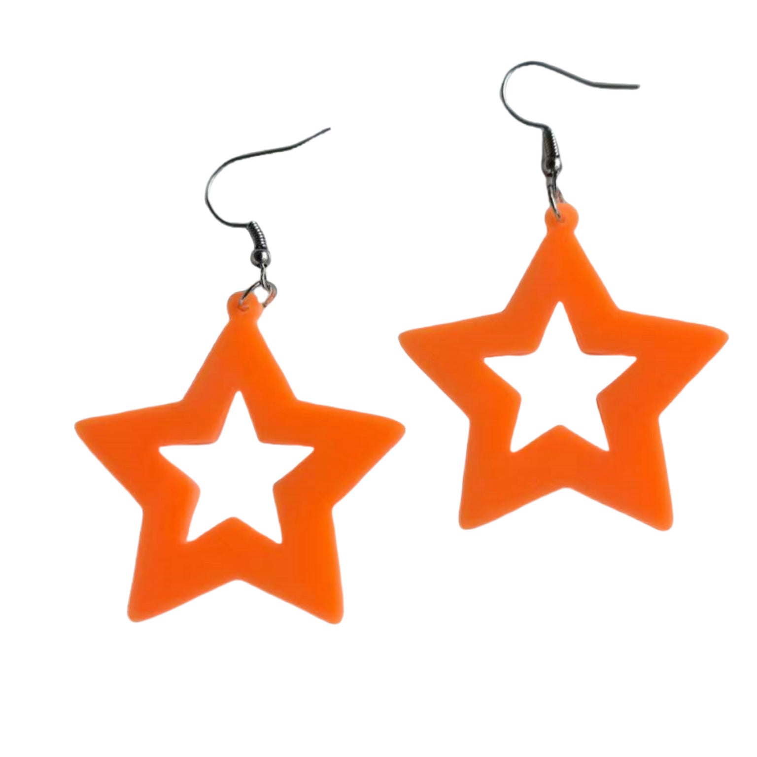 Wholesale Fluorescent Five-pointed Star Small Lightning Acrylic Earrings