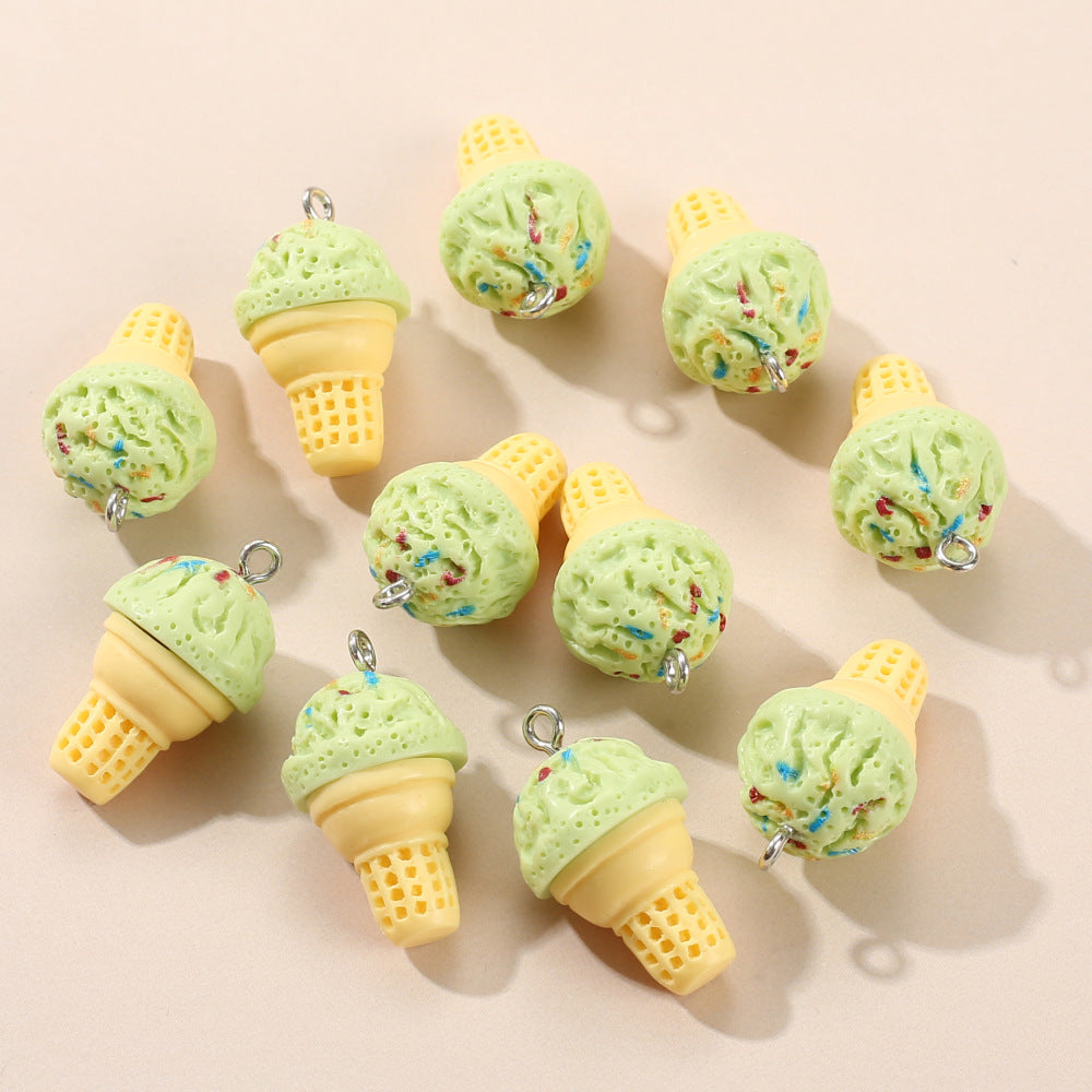Wholesale 20pcs Ice-cream Silicone Beads