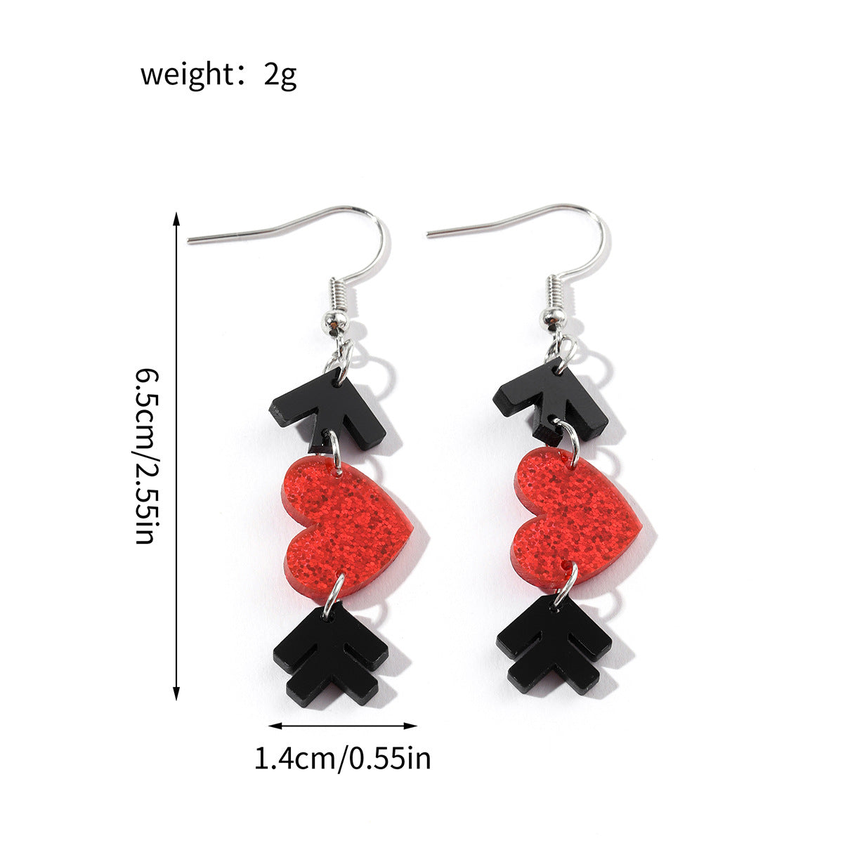 Wholesale Wholesale Valentine's Day series love bear acrylic earrings
