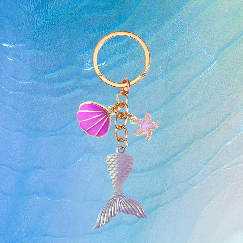 Wholesale Mermaid Tail Shell Keychain