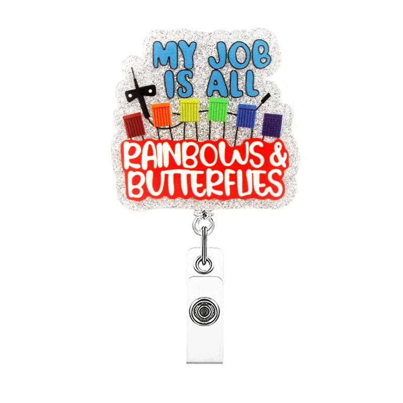 Wholesale 10pcs Customizable Loose Powder Acrylic Badge Reels