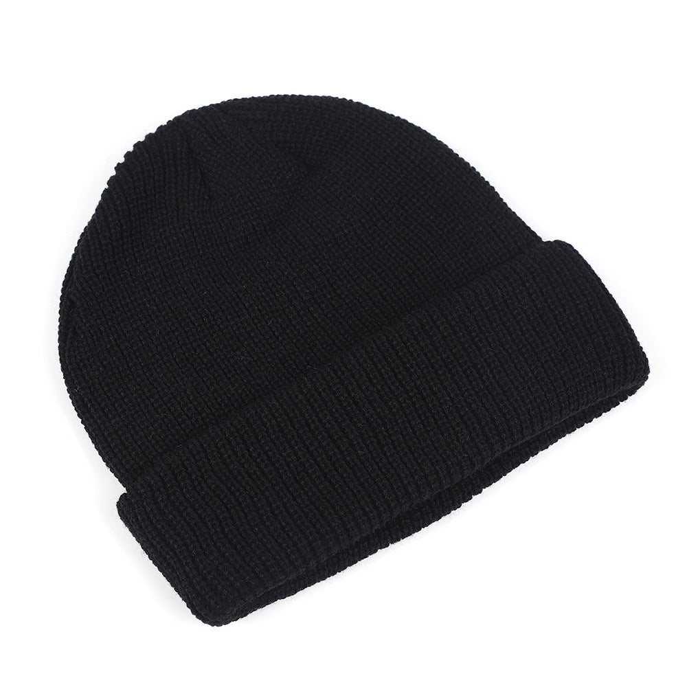 Wholesale Round Top Solid Color Knitted Melon Pea Hat