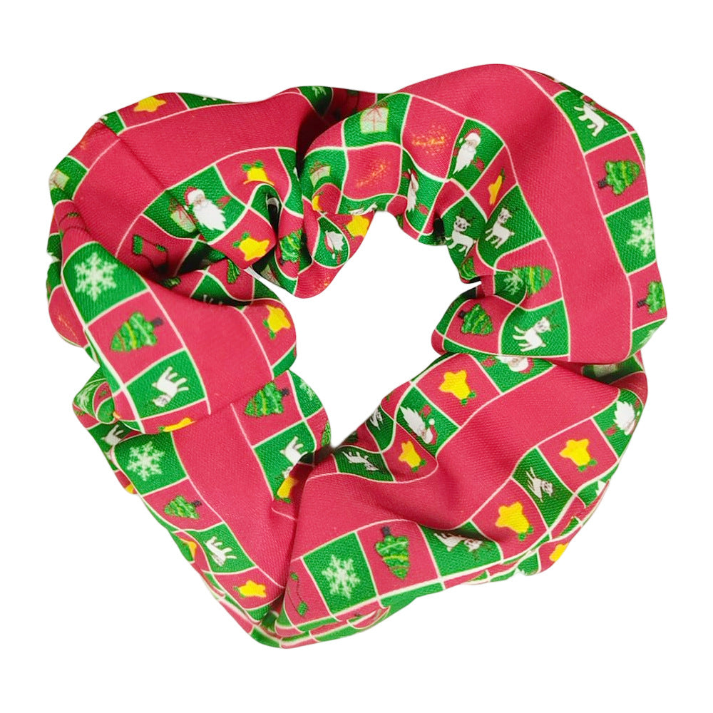 Wholesale Christmas Large Intestine Fabric Hair Ties