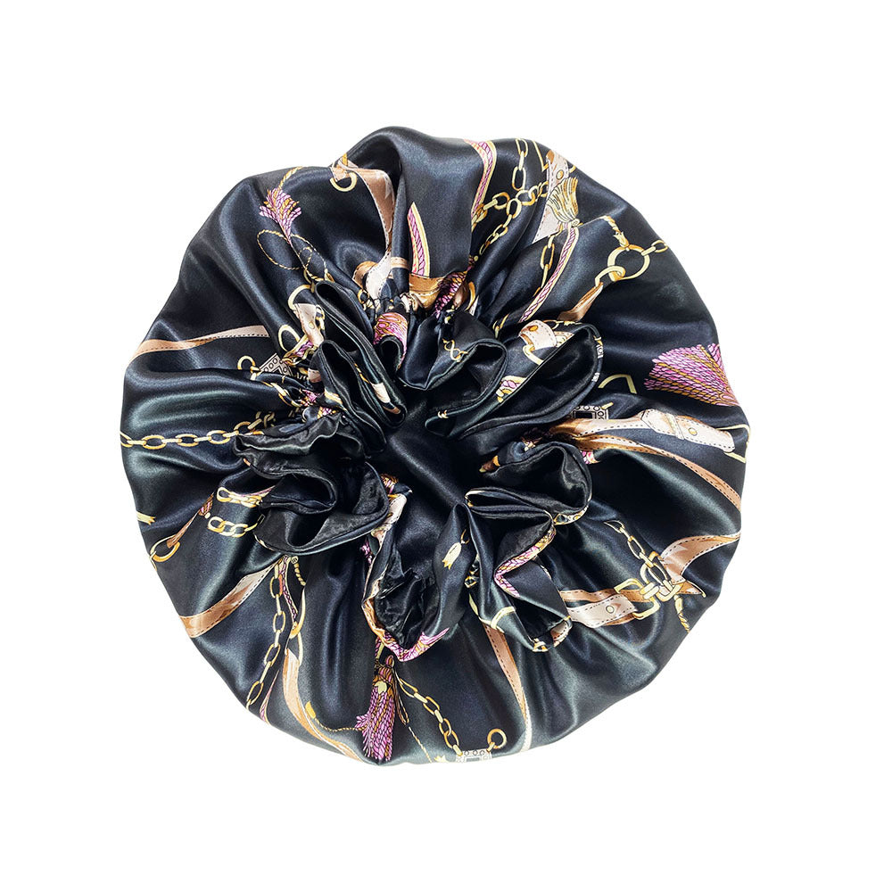 Planta de doble capa de poliéster al por mayor sombreros para dormir impresos