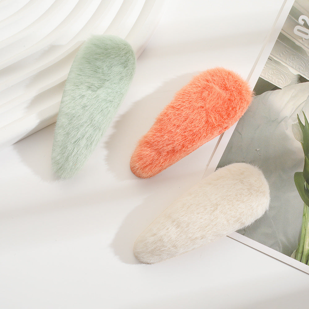 Wholesale plush bangs broken hair edge clip all-match hair accessories net red trendy hair clip