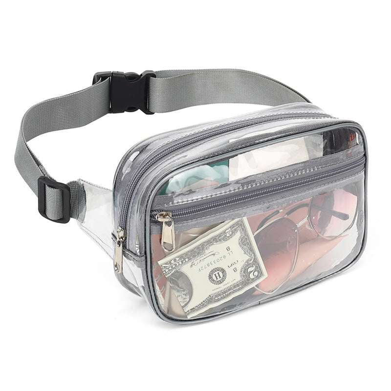 Wholesale Waterproof Fashion PVC Transparent Waist Bag Chest Bag Crossbody Shoulder Bag