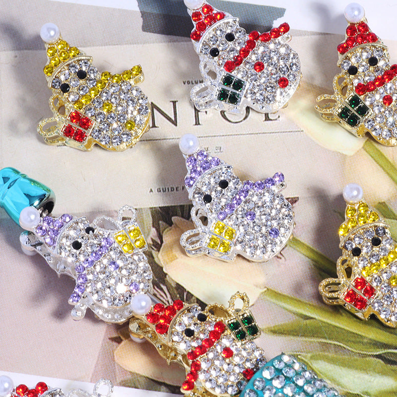 Wholesale 5pcs/pack Cute  snowman beads  Crystal Beads