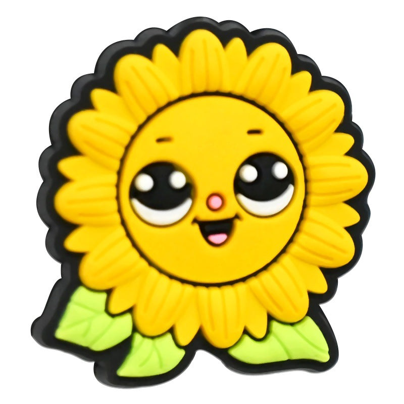 Wholesale  Random 100pcs/pack  Cartoon Sunflower Series Beads