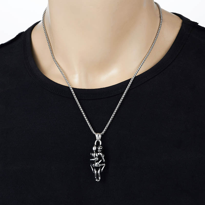 Wholesale Stainless Steel Embrace Lover Pendant Necklace
