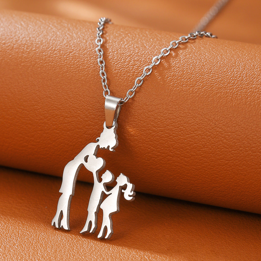 Wholesale Mother' s Day Stainless Steel Necklace 18K Gold-Plated