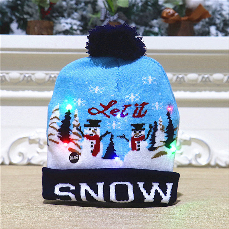 Wholesale Christmas Colorful Luminous High-end Beanie