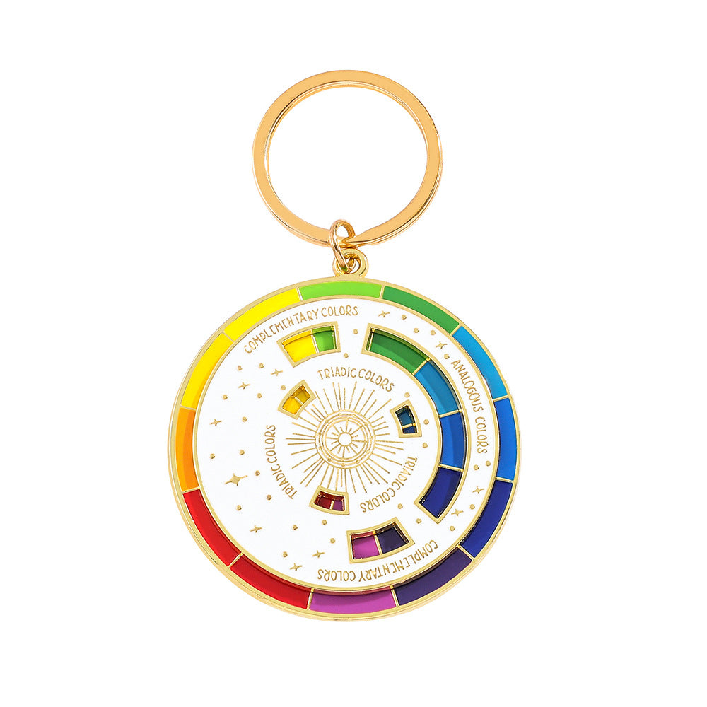 Wholesale Color matching puzzle turntable keychain creative color car keychain
