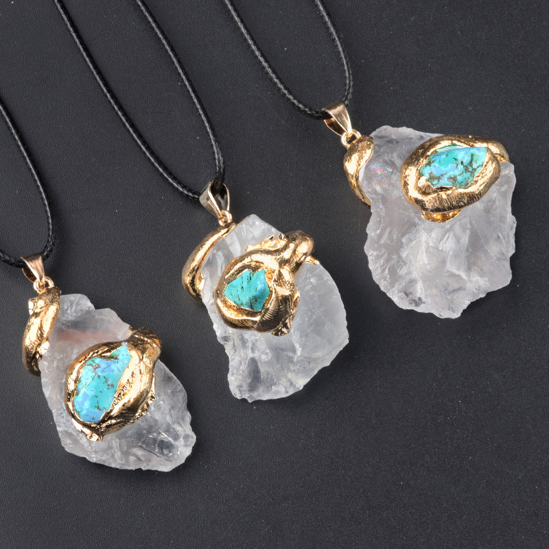 Wholesale 20~40mm Multi-color Crystal Stone Irregular Necklace Accessories