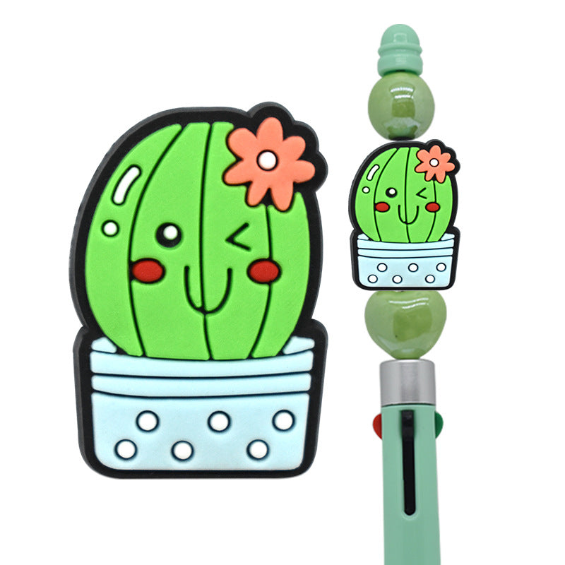 Wholesale 100pcs Diy Cactus Green Plant PVC Soft Beads