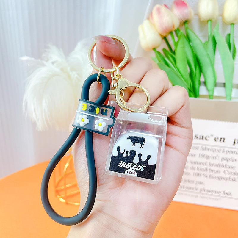Carton de leche al por mayor lindos llaves acrílicos