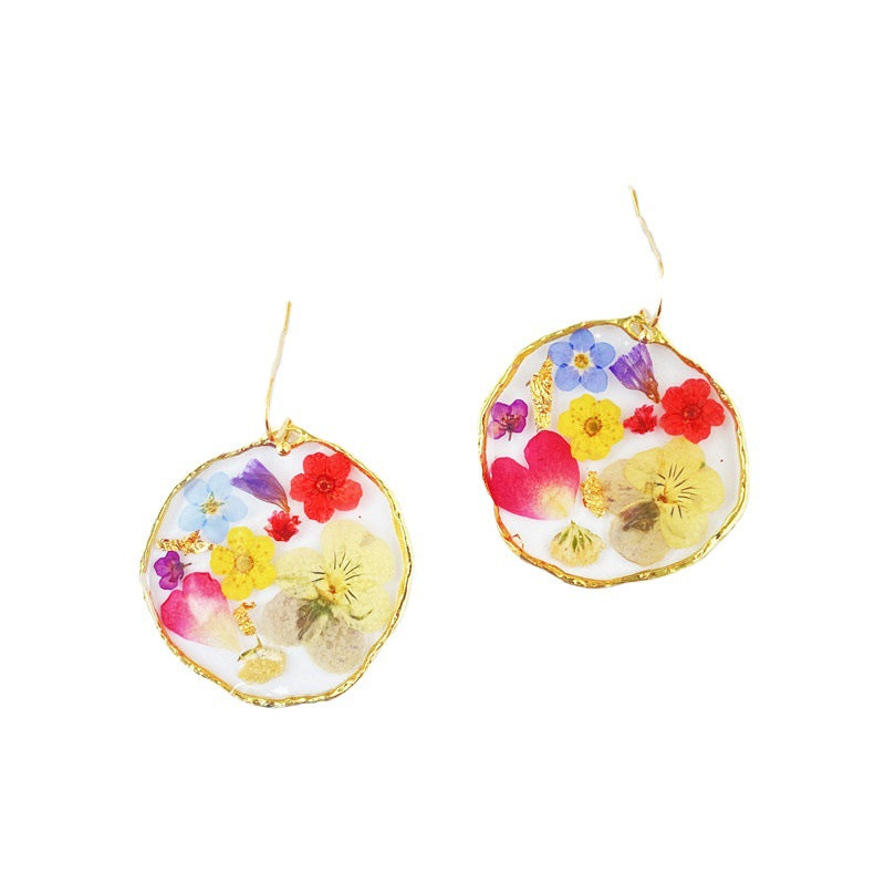 Wholesale 6pcs Various Real Dried Flower Earrings