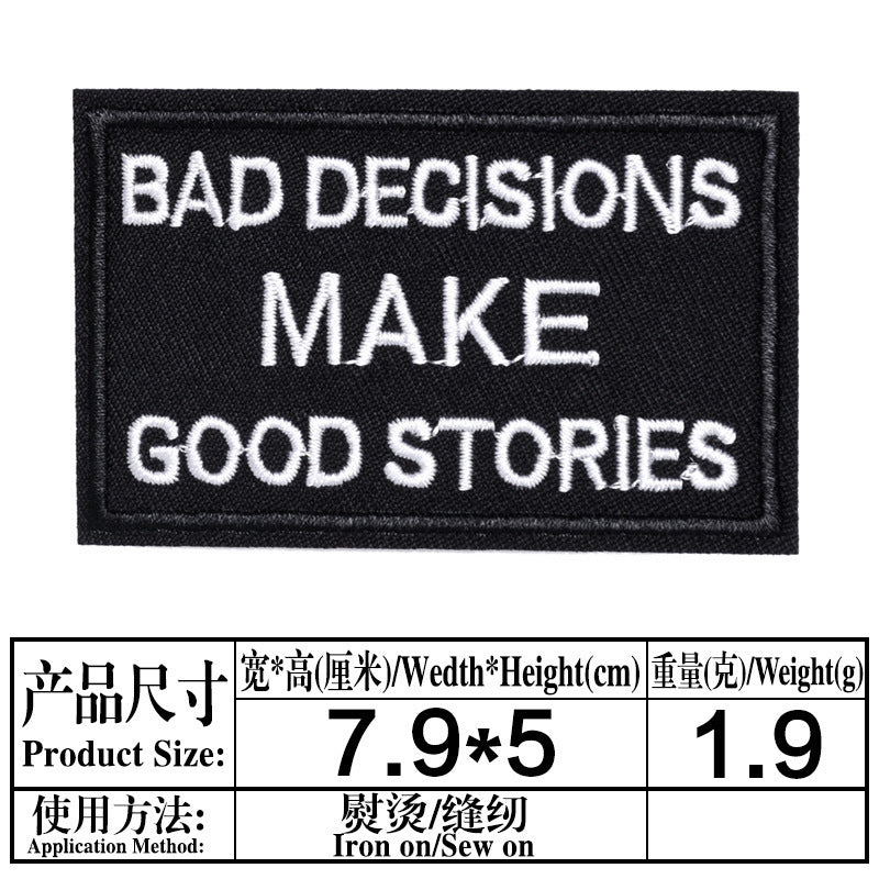 Wholesale Black English Letter Embroidered Patches 20 Pack DIY Clothing Badges For Shoes Hats Fashion Decorative Accessory For Everyday Use