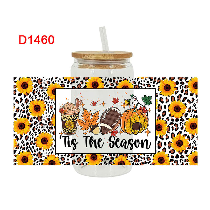 WholesaleThanksgiving Day Series  16oz Cup UV DTF Wraps