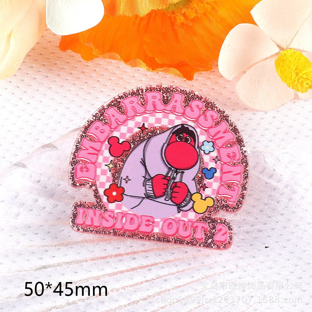 Wholesale 10pcs/ pack cartoon character cute pendant acrylic pin cute DIY accessories