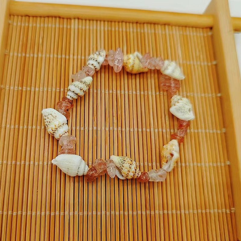 Wholesale Ocean Style Natural Gravel Shell Conch Bracelet