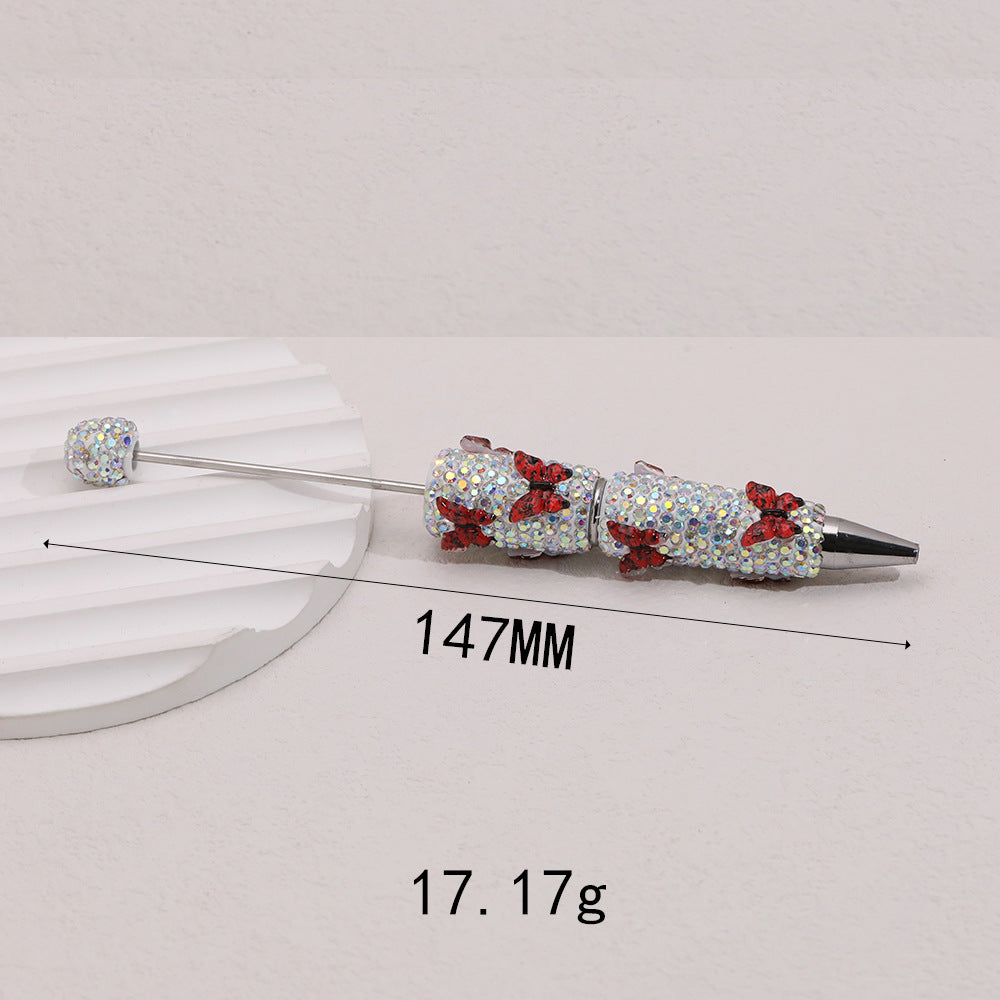 Wholesale  5pcs Butterfly Soft Clay Full Diamond Fancy Beadable Pens