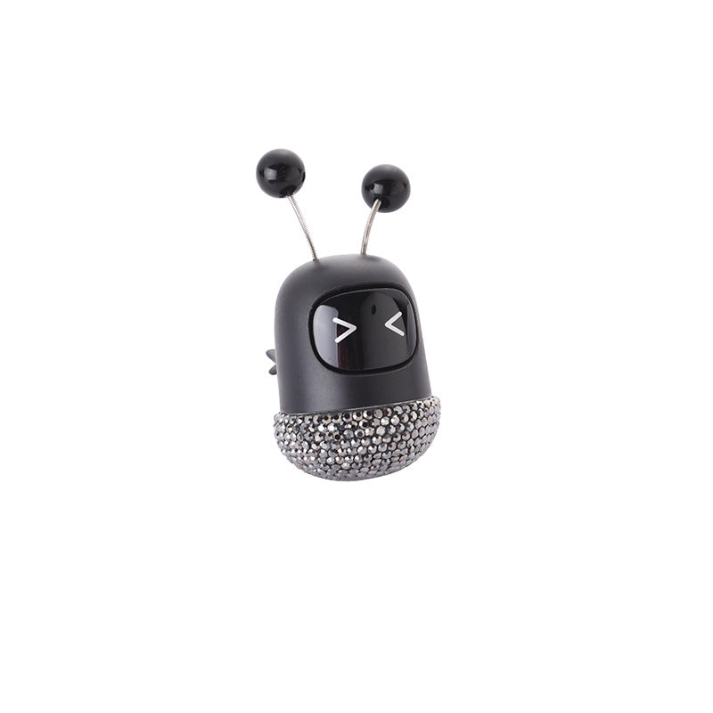 Wholesale Diamond-encrusted Robot Aromatherapy Car Air Outlet Plastic Will Swing The Aromatherapy